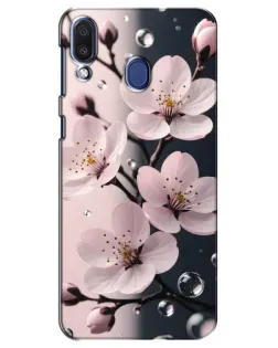 Чехол для Samsung Galaxy M20 (M205) с картинкой «Нежная сакура и капли»