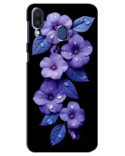 Чехол для Samsung Galaxy M20 (M205) с картинкой «Фиолетовые цветы с росою» Чехол для Samsung Galaxy M20 (M205) с картинкой «Фиолетовые цветы с росою»