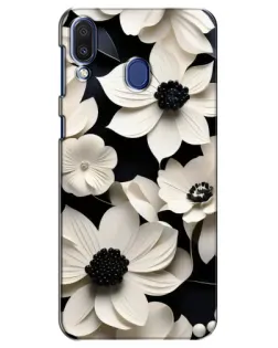 Чехол для Samsung Galaxy M20 (M205) с картинкой «Объемные белые цветы»