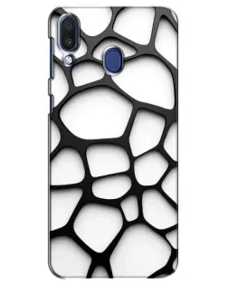 Чехол для Samsung Galaxy M20 (M205) с картинкой «Белая объемная сетка» Чехол для Samsung Galaxy M20 (M205) с картинкой «Белая объемная сетка»