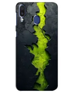 Чехол для Samsung Galaxy M20 (M205) с картинкой «Салатовый разлом скалы»