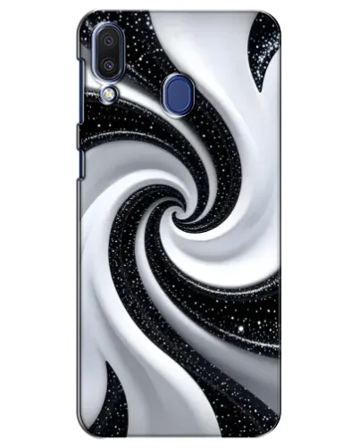 Чехол для Samsung Galaxy M20 (M205) с картинкой «Черно-белая спираль»