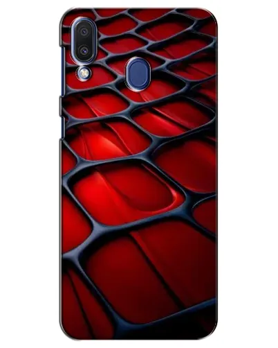 Чехол для Samsung Galaxy M20 (M205) с картинкой «Красная глянцевая сетка»