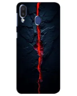 Чехол для Samsung Galaxy M20 (M205) с картинкой «Kрасная лавовая трещина»
