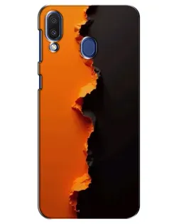 Чехол для Samsung Galaxy M20 (M205) с картинкой «Оранжевый разлом»
