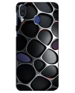 Чехол для Samsung Galaxy M20 (M205) с картинкой «Объемная темная решетка»
