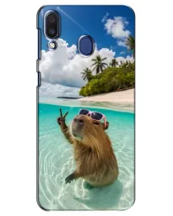 Чехол для Samsung Galaxy M20 (M205) с картинкой «Капибара на море» Чехол для Samsung Galaxy M20 (M205) с картинкой «Капибара на море»