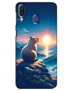 Чехол для Samsung Galaxy M20 (M205) с картинкой «Закат солнца с капибарой» Чехол для Samsung Galaxy M20 (M205) с картинкой «Закат солнца с капибарой»