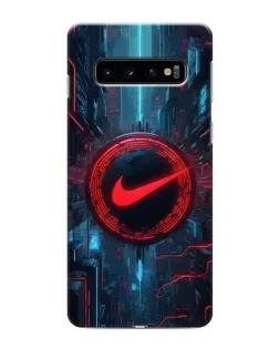 Чехол для Samsung Galaxy S10e с картинкой «Техногенный стиль Nike»