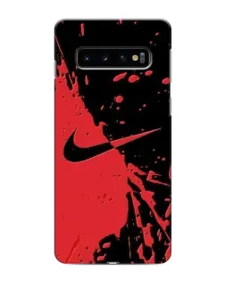 Чохол для Samsung Galaxy S10e з картинкою «Червоні бризки Nike»