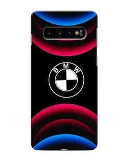 Чехол для Samsung Galaxy S10e с картинкой «Логотип BMW и неоновые дуги»
