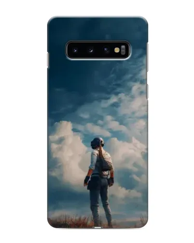 Чехол для Samsung Galaxy S10e с картинкой «Герой PUBG на скале»