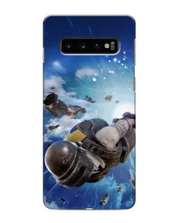 Чехол для Samsung Galaxy S10e с картинкой «Десант PUBG — прыжок»