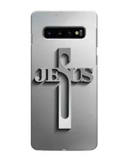 Чехол для Samsung Galaxy S10e с картинкой «Металлический крест Jesus» Чехол для Samsung Galaxy S10e с картинкой «Металлический крест Jesus»