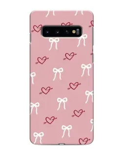 Чохол для Samsung Galaxy S10e з картинкою «Серця та банти»