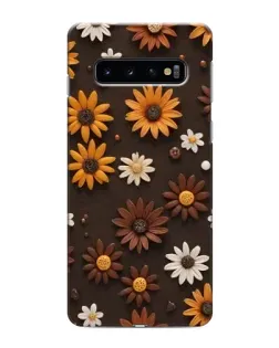 Чохол для Samsung Galaxy S10e з картинкою «Візерунок з маленьких соняшників»