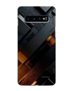 Чохол для Samsung Galaxy S10e з картинкою «Чорні геометричні блоки»