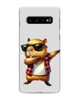 Чохол для Samsung Galaxy S10e з картинкою «Капібара репер даб»