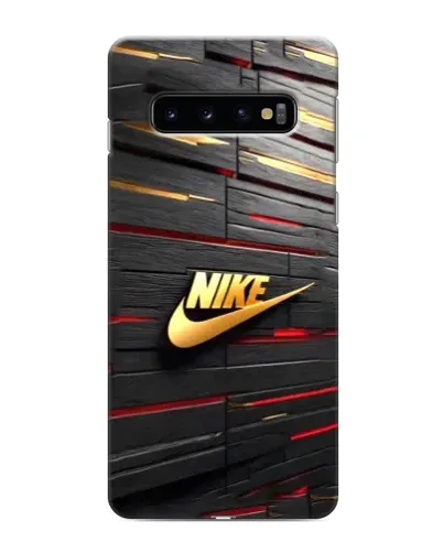 Чохол для Samsung Galaxy s10 Plus з картинкою «Золотий Nike на металі»