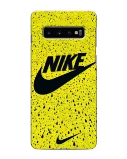 Чохол для Samsung Galaxy s10 Plus з картинкою «Жовтий текстурний Nike»