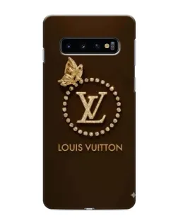 Чохол для Samsung Galaxy s10 Plus з картинкою «LV — золота печатка»