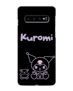 Чохол для Samsung Galaxy s10 Plus з картинкою «Kuromi — чорний мінімалізм»