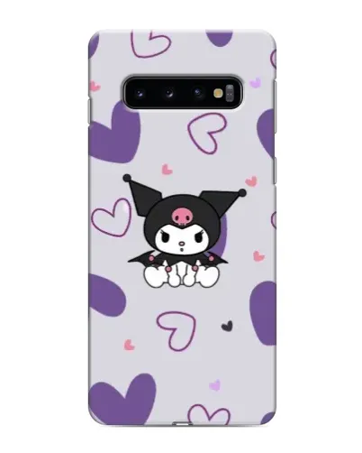 Чохол для Samsung Galaxy s10 Plus з картинкою «Kuromi та лавандові серця»