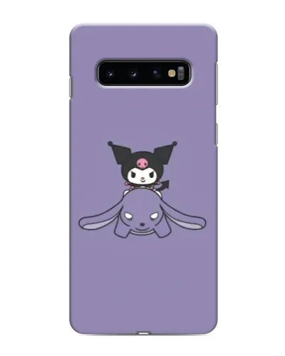 Чохол для Samsung Galaxy s10 Plus з картинкою «Kuromi на ліловому фоні»