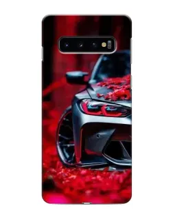 Чохол для Samsung Galaxy s10 Plus з картинкою «Спортивна BMW та квіти»