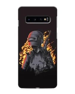 Чехол для Samsung Galaxy s10 Plus с картинкой «PUBG — огненный силуэт»