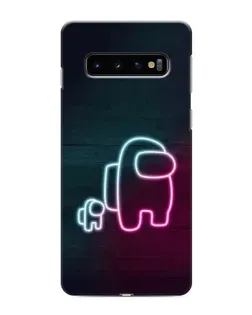 Чохол для Samsung Galaxy s10 Plus з картинкою «Among Us неон-арт»