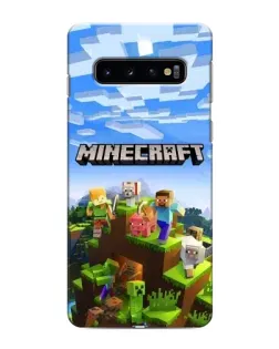 Чохол для Samsung Galaxy s10 Plus з картинкою «Minecraft класичний світ»