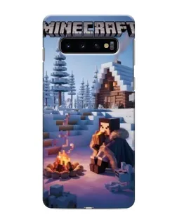 Чохол для Samsung Galaxy s10 Plus з картинкою «Зимовий Minecraft»