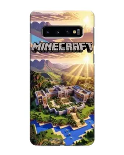 Чохол для Samsung Galaxy s10 Plus з картинкою «Minecraft панорама»