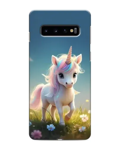 Чехол для Samsung Galaxy s10 Plus с картинкой «Единорог на поляне»