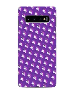Чехол для Samsung Galaxy s10 Plus с картинкой «Единороги на фиолетовом»