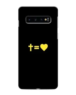 Чехол для Samsung Galaxy s10 Plus с картинкой «Сердце и Крест»