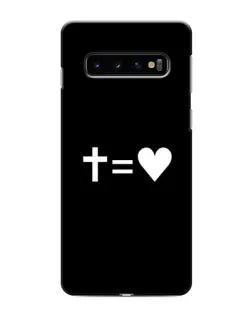 Чехол для Samsung Galaxy s10 Plus с картинкой «Крест и Сердце»