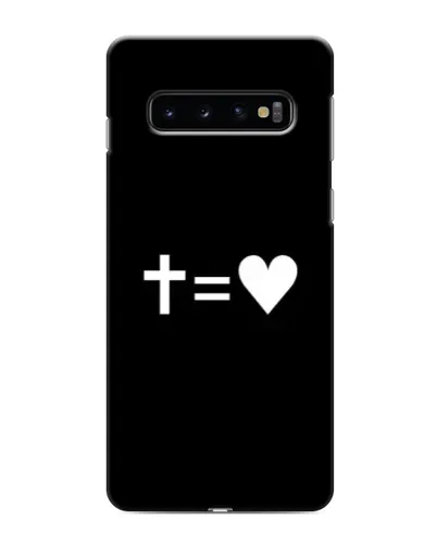 Чехол для Samsung Galaxy s10 Plus с картинкой «Крест и Сердце»