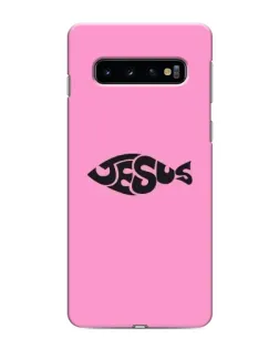 Чехол для Samsung Galaxy s10 Plus с картинкой «Розовый символ  Jesus»