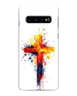 Чехол для Samsung Galaxy s10 Plus с картинкой «Акварельный крест»