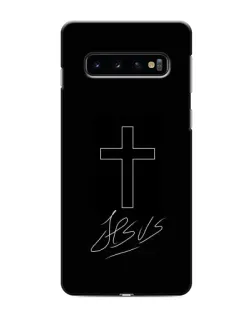 Чехол для Samsung Galaxy s10 Plus с картинкой «Графический крест Jesus»
