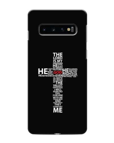 Чехол для Samsung Galaxy s10 Plus с картинкой «Текстовый крест» Чехол для Samsung Galaxy s10 Plus с картинкой «Текстовый крест»