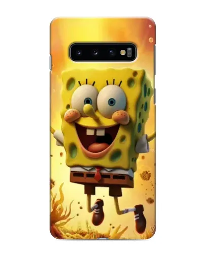 Чохол для Samsung Galaxy s10 Plus з картинкою «Губка Боб стрибає»