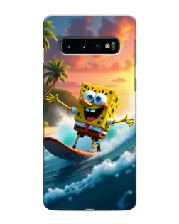 Чохол для Samsung Galaxy s10 Plus з картинкою «Губка Боб серфінгіст»