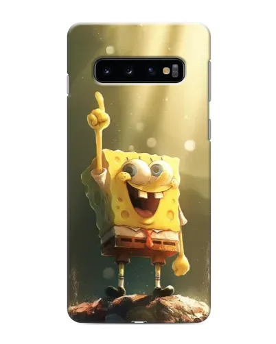 Чохол для Samsung Galaxy s10 Plus з картинкою «Сяючий Спанч Боб»