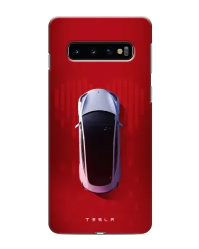 Чехол для Samsung Galaxy s10 Plus с картинкой «Tesla Top View» Чехол для Samsung Galaxy s10 Plus с картинкой «Tesla Top View»