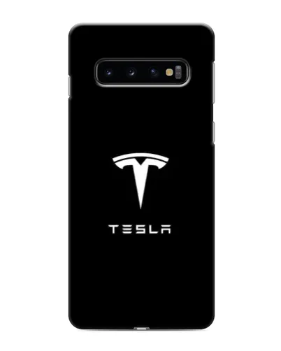 Чехол для Samsung Galaxy s10 Plus с картинкой «Tesla White Logo» Чехол для Samsung Galaxy s10 Plus с картинкой «Tesla White Logo»