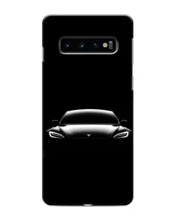 Чехол для Samsung Galaxy s10 Plus с картинкой «Фары Tesla Night»