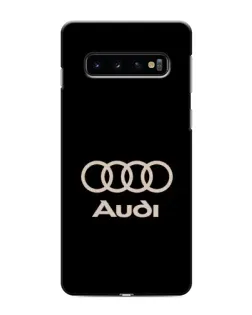Чохол для Samsung Galaxy s10 Plus з картинкою «Audi — золотий логотип»